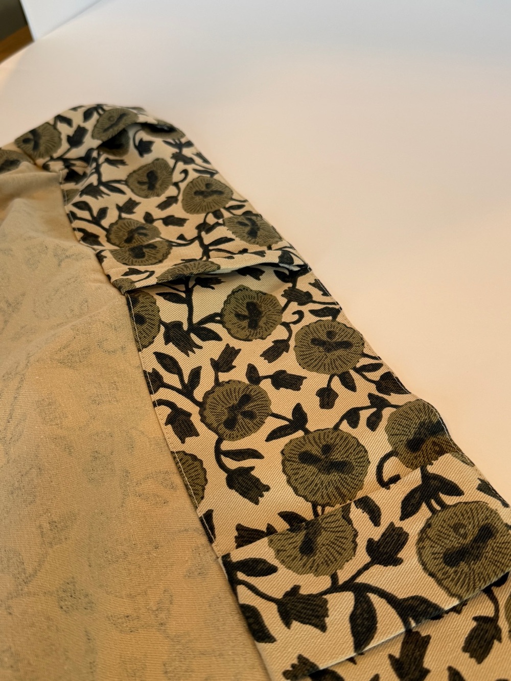 West Elm Olive Laney Floral Curtain Green Floral Drapery 2 Panels 48”x108” each - Picture 7 of 11
